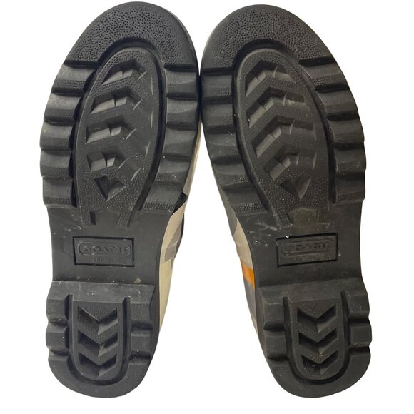 Coach Peony Pull On Rain Boots Sz 6B Style A7340 Signature C Logo - Picture 10 of 12